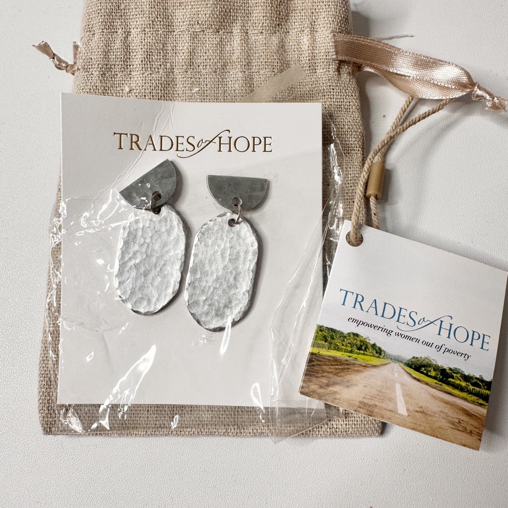New Handmade Limitless New Upcycled Aluminum Earrings - Fairtrade made in Haiti